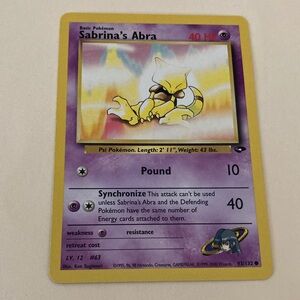 Vintage Sabrina's Abra Pokémon Card